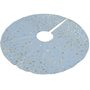 Tree Skirt-Gold Stars Polyester Weihnachtsbaumdecke