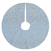 Tree Skirt-Gold Stars Polyester Weihnachtsbaumdecke (Vorderseite)