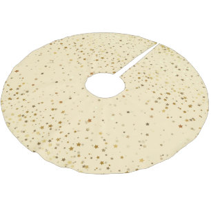 Tree Skirt-Gold Stars Polyester Weihnachtsbaumdecke
