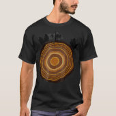 Tree Slice Woods Thicket Tree Rings T-Shirt (Vorderseite)