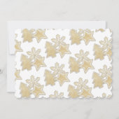 Tree Snowflake Weihnachtszucker Feiertag Einladung (Rückseite)