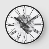 Tree Strampler British Bird Illustration Round Clo Runde Wanduhr (Vorderseite)