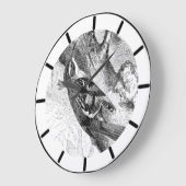 Tree Strampler British Bird Large Clock Große Wanduhr (Winkel)