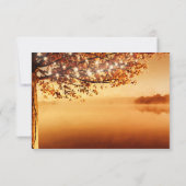 Tree String Lights Hochzeit im Herbst RSVP Card Karte (Rückseite)