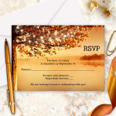 Tree String Lights Hochzeit im Herbst RSVP Card Karte