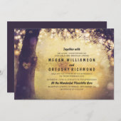 Tree String Lights Hochzeitseinladung Einladung (Vorne/Hinten)