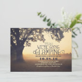 Tree String Lights - Wir gehen Glanzhochzeit Einladung (Stehend Vorderseite)