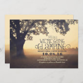 Tree String Lights - Wir gehen Glanzhochzeit Einladung (Vorne/Hinten)