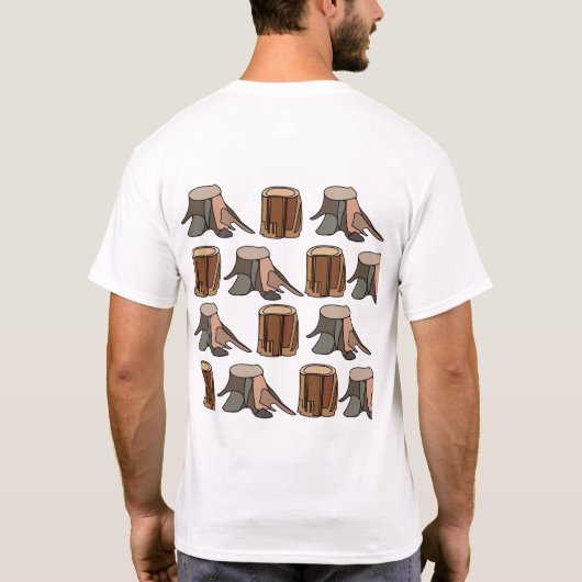 Tree Stump Arborist Tree Surgeon T-Shirt (Rückseite)