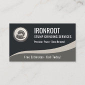 Tree Stump Grinding QR Code Professional Visitenkarte (Vorderseite)