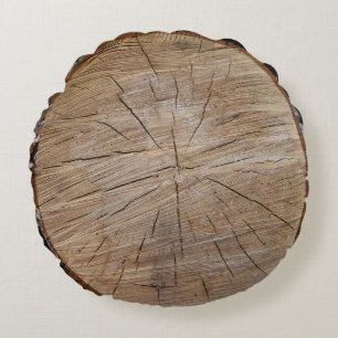 Tree Stump Rundes Kissen