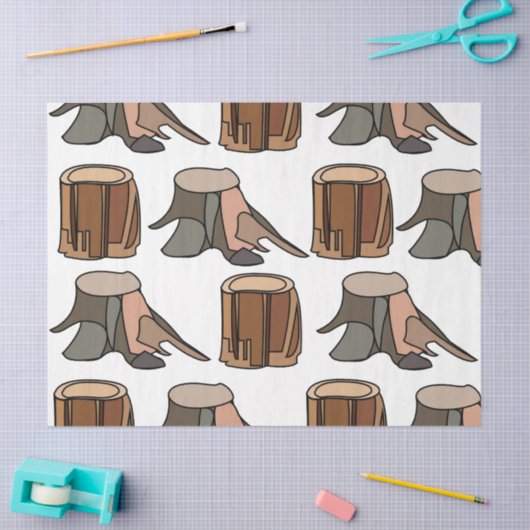 Tree Stump Seidenpapier (Basteln)