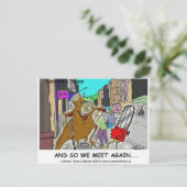 Tree Stump Vs Chainsaw Funny Mugs Cards Geschenke Postkarte (Stehend Vorderseite)