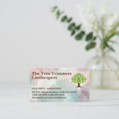 Tree Stylized | Gartenlandschaften Visitenkarte (Stehend Vorderseite)