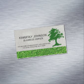 Tree Stylized Logo | Lawn Care Magnetische Visitenkarte (Beispiel)