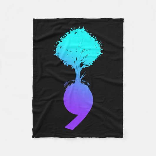 Tree Suicide Prevention Awareness Fleecedecke (Vorderseite)
