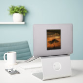 Tree Sunams Sunrise Sticker (Laptop auf Schreibtisch)