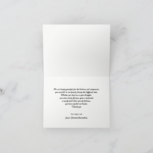 Tree Sunset Beileid Vielen Dank Note Card Dankeskarte (Innenseite)