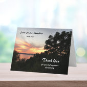 Tree Sunset Beileid Vielen Dank Note Card Dankeskarte