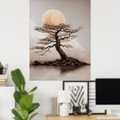 Tree Sunset Glow Poster (Heimbüro)