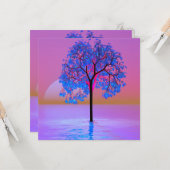 Tree Sunset Karte (Vorderseite/Rückseite Beispiel)
