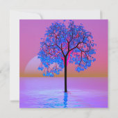 Tree Sunset Karte (Rückseite)