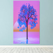 Tree Sunset Leinwanddruck (Insitu (Holzboden))