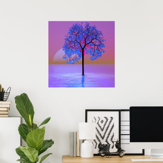 Tree Sunset Poster (Heimbüro)