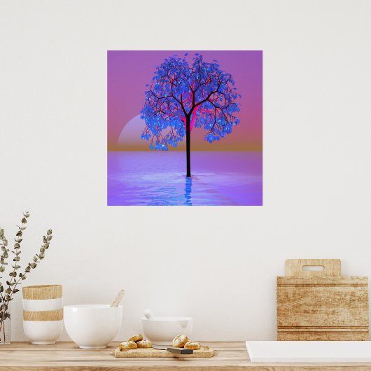 Tree Sunset Poster (Küche)