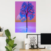 Tree Sunset Poster (Heimbüro)