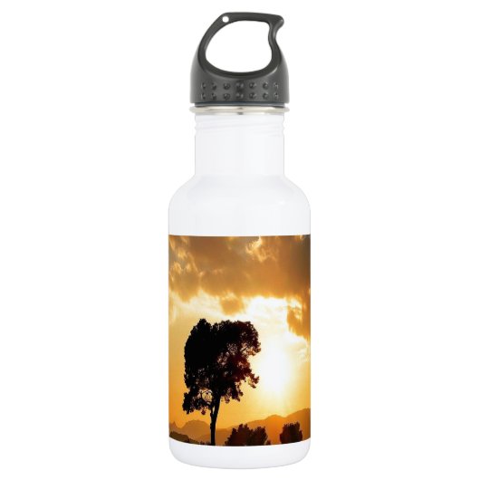 Tree Sunset Trinkflasche (Vorderseite)
