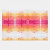 Tree Sunset Wasserfarbe Handgestrichen Geschenkpapier Set (Vorderseite 2)