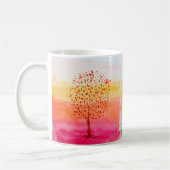Tree Sunset Wasserfarbe Handgestrichen Kaffeetasse (Links)