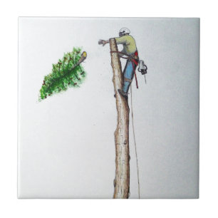 Tree Surgeon Arborist at work present Fliese