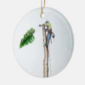Tree Surgeon Arborist at work present Keramikornament (Links)