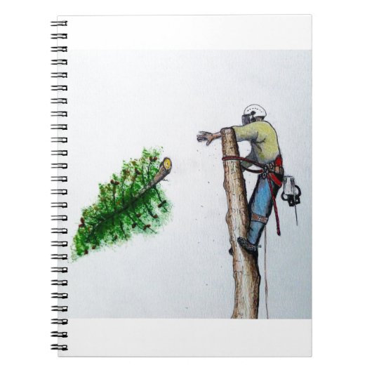 Tree Surgeon Arborist at work present Notizblock (Vorderseite)