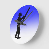 Tree Surgeon Arborist at work present Runde Wanduhr (Winkel)