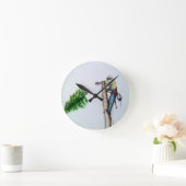 Tree Surgeon Arborist at work present Runde Wanduhr (Zuhause)