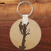 Tree Surgeon Arborist at work present Schlüsselanhänger (Vorderseite)