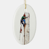 Tree Surgeon Arborist Chainsaw Keramik Ornament (Rechts)