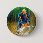 Tree Surgeon Arborist christmas present Birthday Button (Vorderseite)