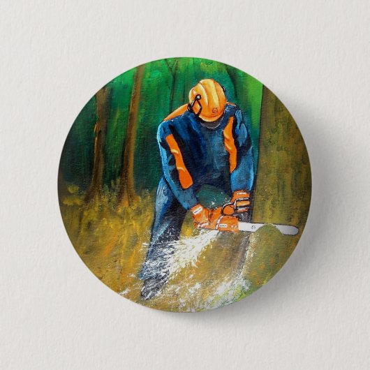 Tree Surgeon Arborist christmas present Birthday Button (Vorderseite)