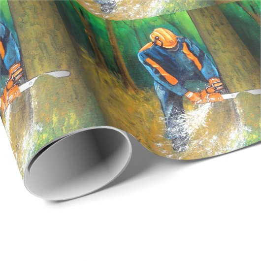 Tree Surgeon Arborist christmas present Birthday Geschenkpapier (Rolleneckpunkt)