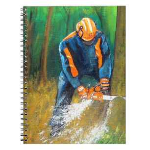 Tree Surgeon Arborist christmas present Birthday Notizblock