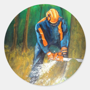 Tree Surgeon Arborist christmas present Birthday Runder Aufkleber