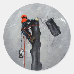 Tree Surgeon Arborist christmas present Birthday Runder Aufkleber