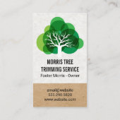 Tree-Symbol | Landflucht | Gärtner Visitenkarte (Rückseite)