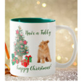 Tree Tabby Cat Happy Christmas Zweifarbige Tasse