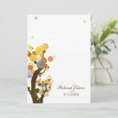 Tree Themed Wedding Celebration Einladung (Stehend Vorderseite)