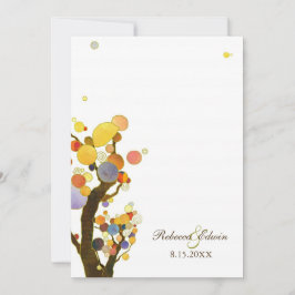 Tree Themed Wedding Celebration Einladung